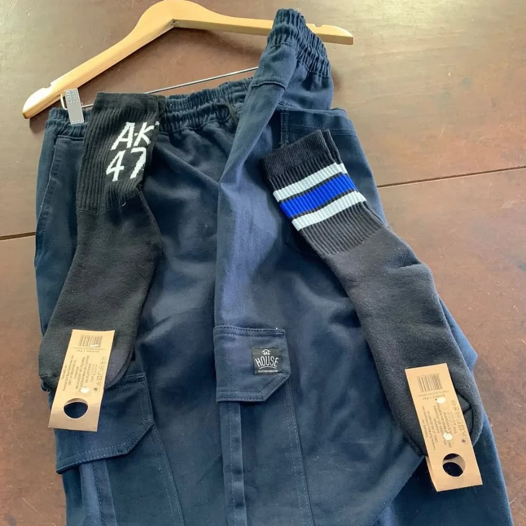 Calça cargo marinho