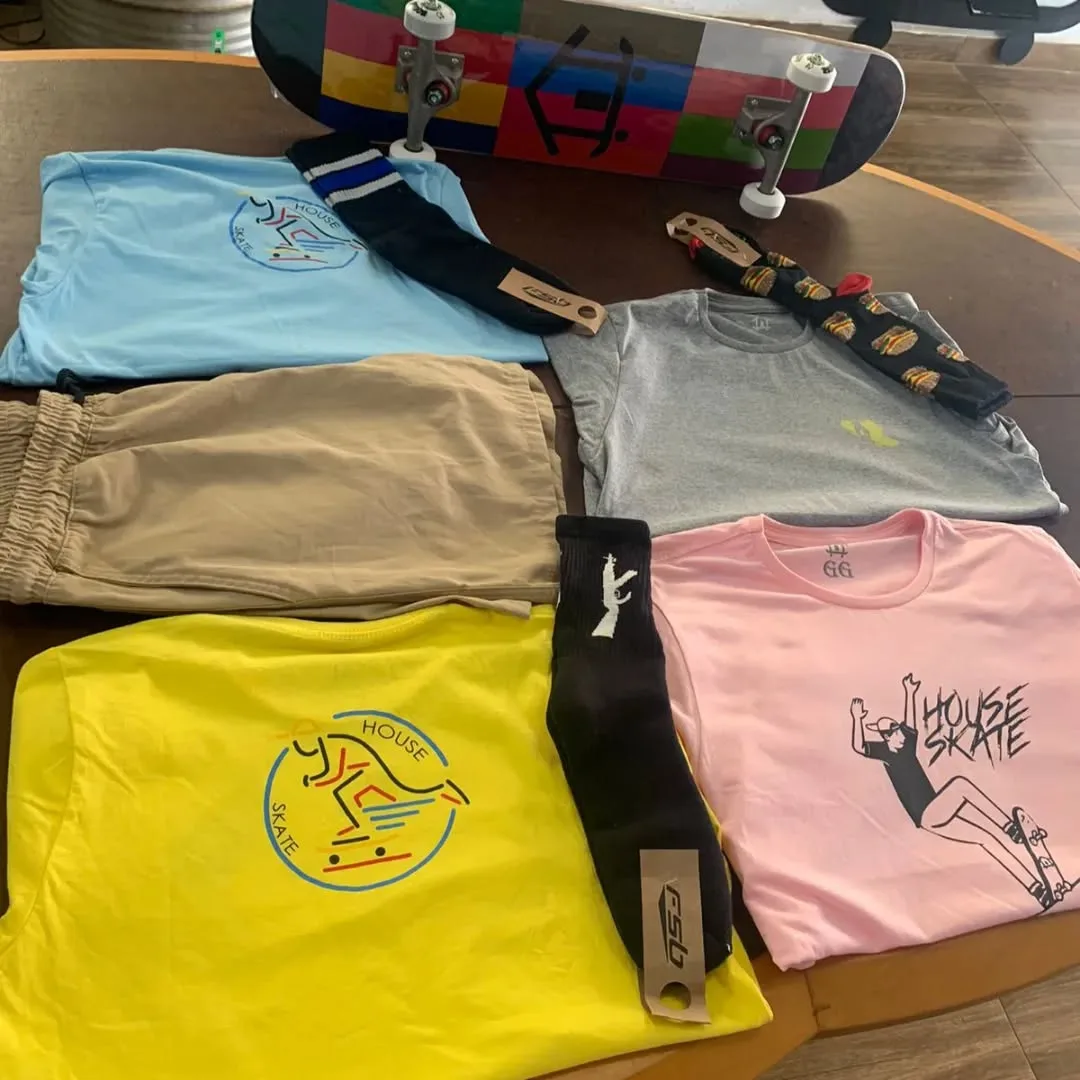 Kit camisetas House Skate coloridas
